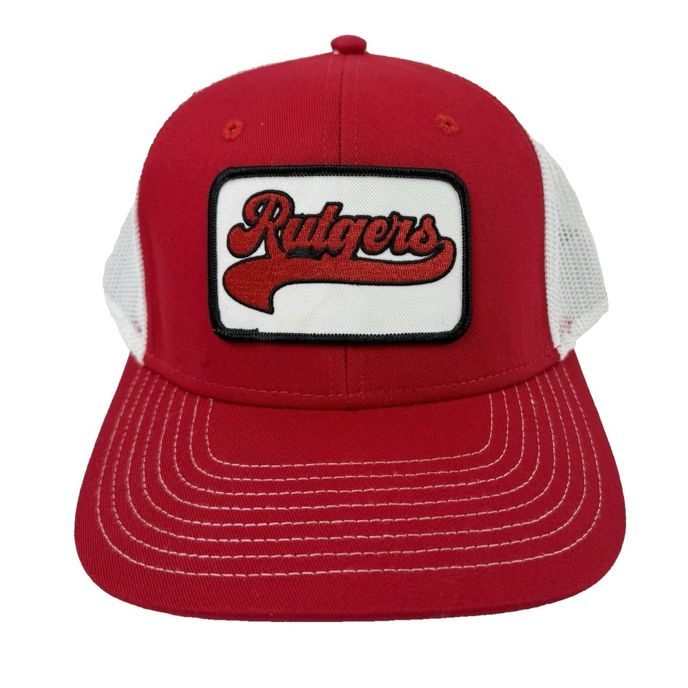 Rutgers Scarlet Knights Hat Mesh Trucker Snapback Cap Adjustable NWT The Game